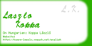 laszlo koppa business card